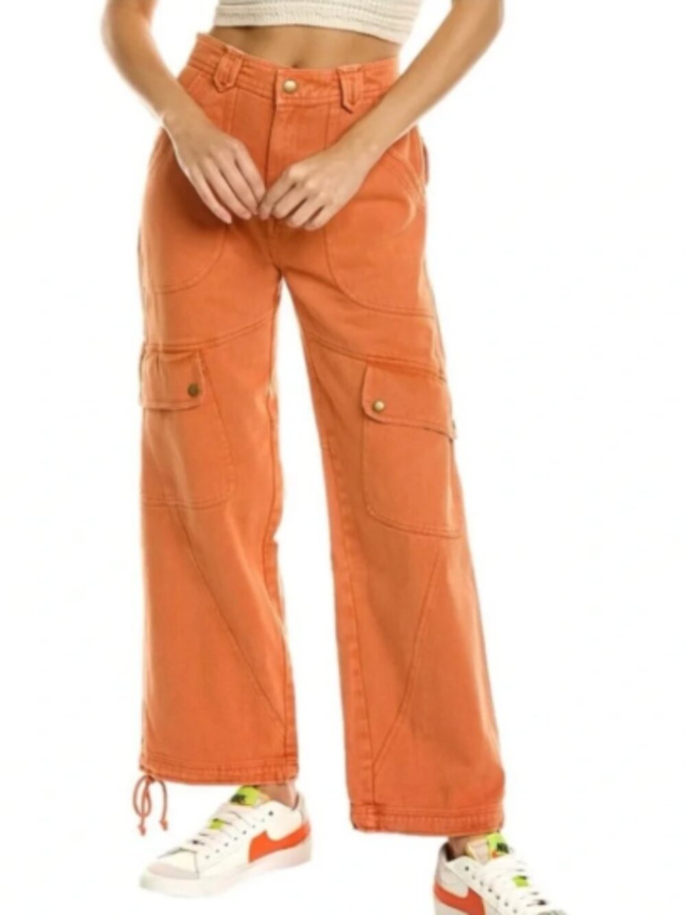 FREE PEOPLE COME AND GET IT UTILITY PANTS -Size XS - Picture 2 of 11